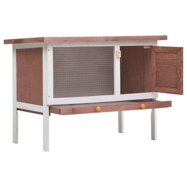 Rabbit Hutch Brown Solid pine wood One size Rabbit Hutch