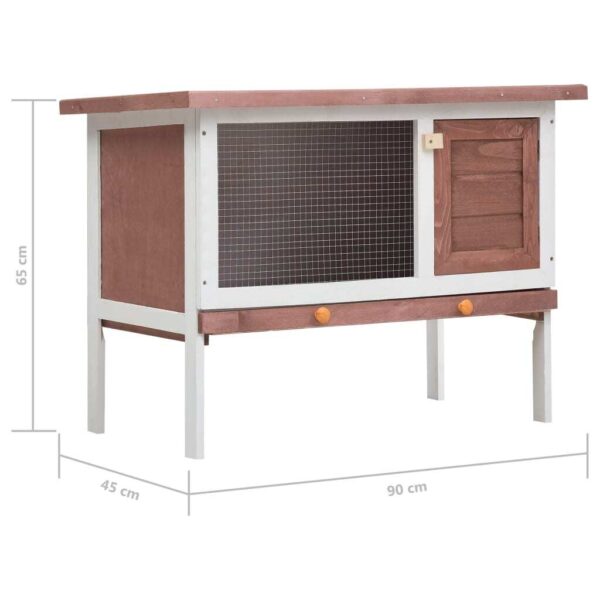 Rabbit Hutch Brown Solid pine wood One size Rabbit Hutch