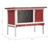 170830_64042315.jpg Rabbit Hutch Red Solid Pine Wood One Size Adjustable Armrests