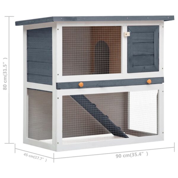 Rabbit Hutch Grey and White