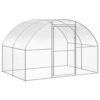 Chicken Coop Silver Galvanized Steel Large Durable Chicken Coop