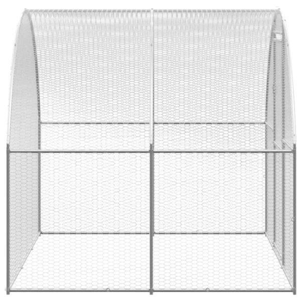 Chicken Coop Silver Galvanized Steel Large Durable Chicken Coop