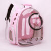 Color: Pink, style: Transparent black circle - Space Capsule Pet Out Bag Portable Backpack Breathable Cat Bag Dog Outdoor Product