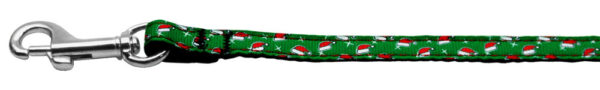 Santa Hat Nylon and Ribbon Collars 3/8'' wide x 6' Leash