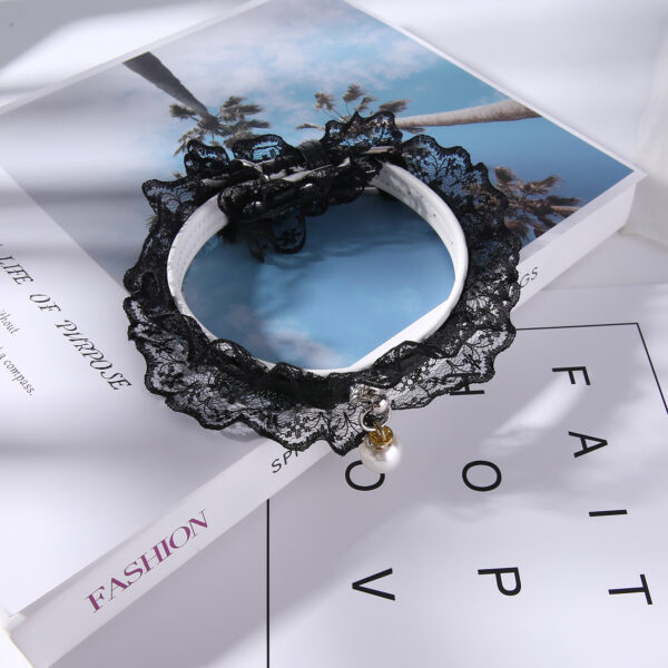 2581586876577.jpg Pet cat bell black and white lace wedding ring