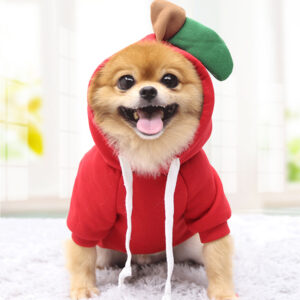 Color: Red, Size: S - Cute Pet Dog Clothes Cartoon Clothes for Dogs Cotton Dog Cat Vest Shirt