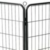 Dog Playpen Black Powder-Coated Steel Large Collapsible