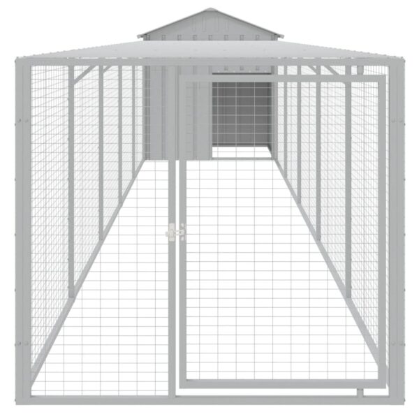Chicken Cage Light Grey Galvanized Steel Large Durable