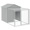 Chicken Cage Light Grey Galvanized Steel Large Durable