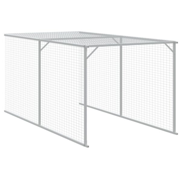 Chicken Cage Light Grey Galvanized Steel Large Durable
