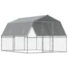 Dog Cage Silver Galvanized Steel Large Sturdy Dog Cage