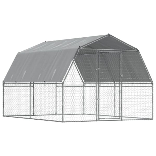 Dog Cage Silver Galvanized Steel Large Sturdy Dog Cage