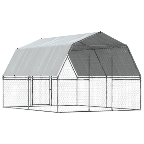 Dog Cage Silver Galvanized Steel Large Sturdy Dog Cage