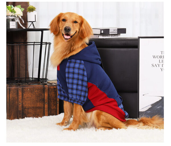 Color: Blue, Size: 5XL - Medium and large dog clothes pet autumn and winter