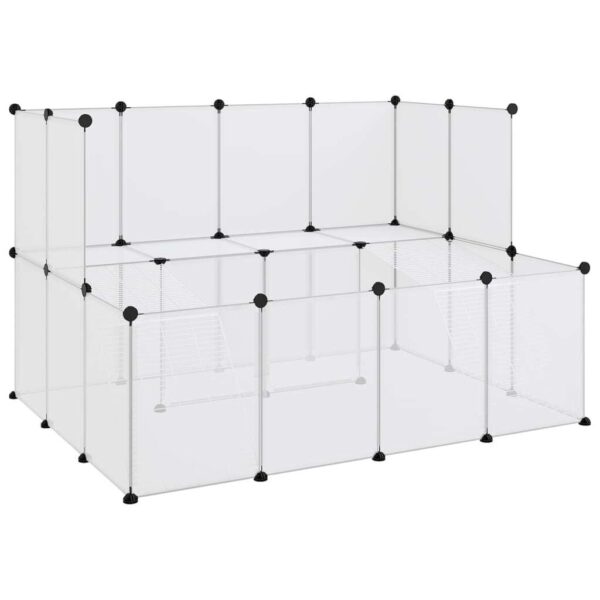 340570_72623057.jpg Animal Cage Transparent, White PP plastic, Steel Large