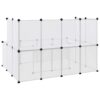 340570_72623060.jpg Animal Cage Transparent, White PP plastic, Steel Large