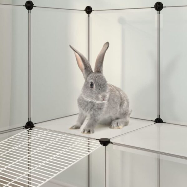 340570_72623062.jpg Animal Cage Transparent, White PP plastic, Steel Large