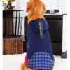 Color: Blue, Size: 5XL - Medium and large dog clothes pet autumn and winter