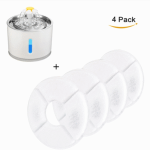 Color: Stainless with filter, style: CH - Automatic Pet Cat Water Fountain with LED Light
