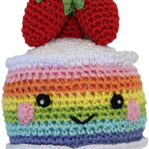 Knit Knacks Rainbow Cake Organic Cotton Small Dog Toy