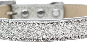 Tulsa Plain Ice Cream Dog Collar Silver Size 18