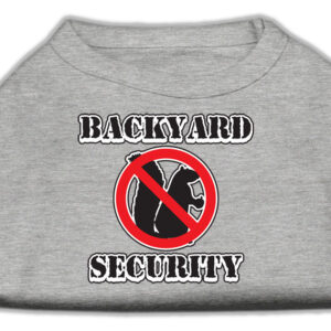 Backyard Security Screen Print Shirts Grey L