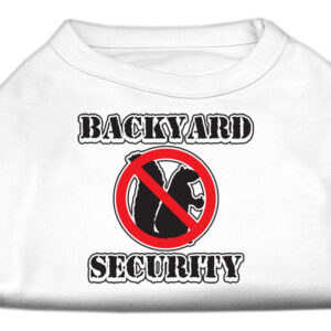 Backyard Security Screen Print Shirts White XL