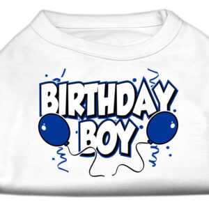 Birthday Boy Screen Print Shirts White Med