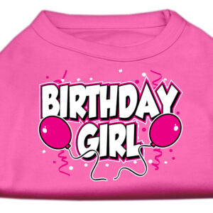 Birthday Girl Screen Print Shirts Bright Pink XS