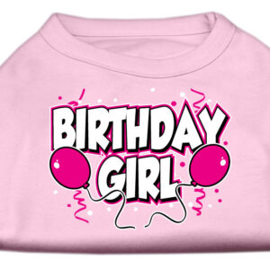 Birthday Girl Screen Print Shirts Light Pink XS