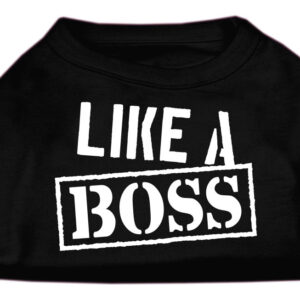 Like a Boss Screen Print Shirt Black XS