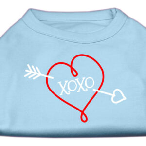 XOXO Screen Print Shirt Baby Blue Lg