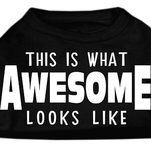 This is What Awesome Looks Like Dog Shirt Black Med
