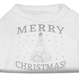 Shimmer Christmas Tree Pet Shirt White Lg