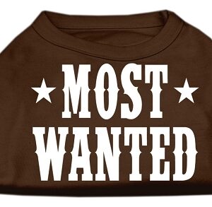 Most Wanted Screen Print Shirt Brown XXXL