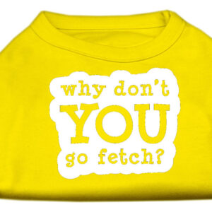 You Go Fetch Screen Print Shirt Yellow XL