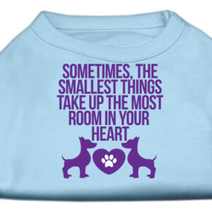 Smallest Things Screen Print Dog Shirt Baby Blue Med