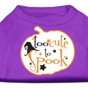Too Cute to Spook Screen Print Dog Shirt Purple XS
