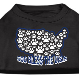 God Bless USA Screen Print Shirts Black L