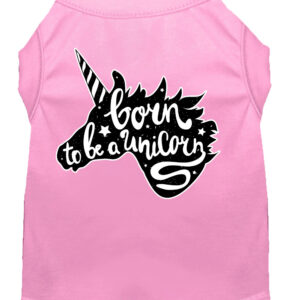 Born to be a Unicorn Screen Print Dog Shirt Light Pink XXL