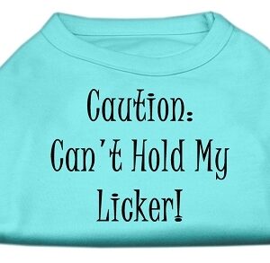 Can't Hold My Licker Screen Print Shirts Aqua XL