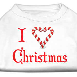 I Heart Christmas Screen Print Shirt White XS