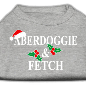 Aberdoggie Christmas Screen Print Shirt Grey XXXL