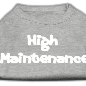 High Maintenance Screen Print Shirts Grey L
