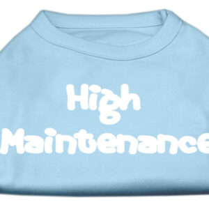 High Maintenance Screen Print Shirts Baby Blue XL