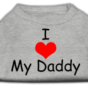 I Love My Daddy Screen Print Shirts Grey Lg