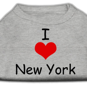 I Love New York Screen Print Shirts Grey Med