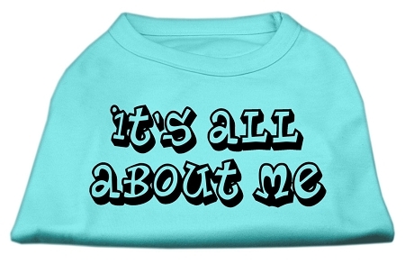 It's All About Me Screen Print Shirts Aqua XS