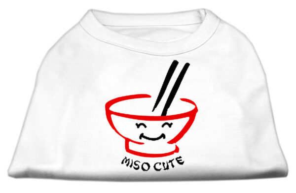 Miso Cute Screen Print Shirts White Med