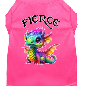 Fierce Dragon Screen Print Dog Shirt Bright Pink Lg (14)